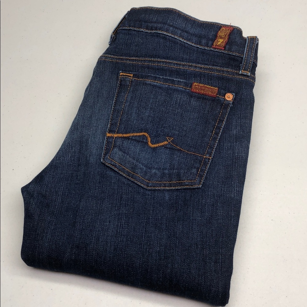 7 for ALL MANKIND MID-RISE SKINNY JEANS 30x34 ⭐️